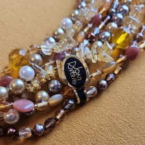 Joan Rivers Gold and Brown Multi-Strand Necklace